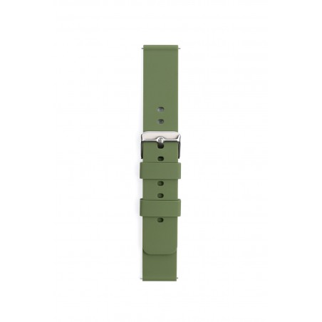 Khaki color silicone straps for watches 20 mm