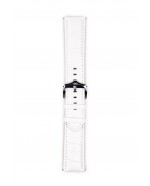 White leather watch strap