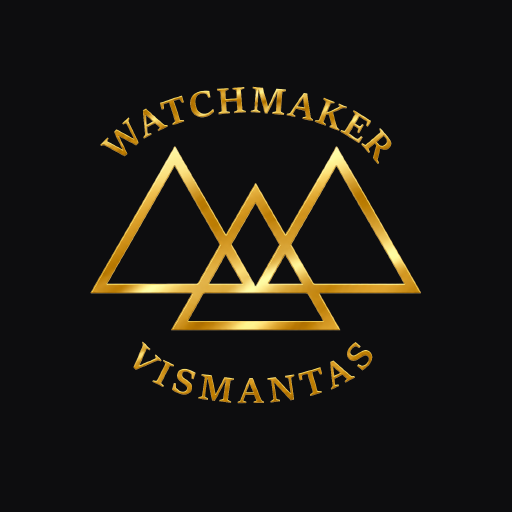 Watchmaker Vismantas trijų trikampių logotipas